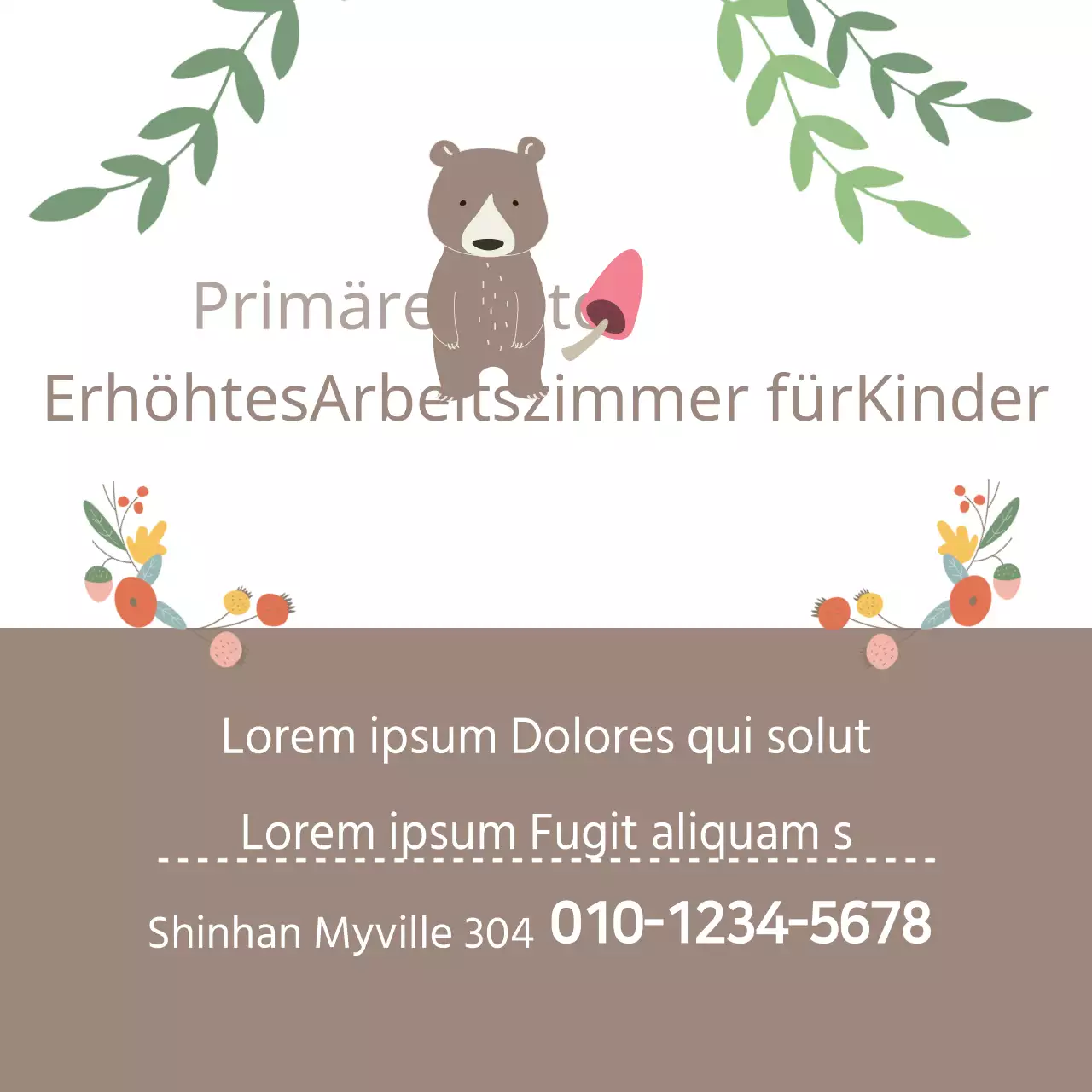 Erhöhtes Arbeitszimmer für Kinder