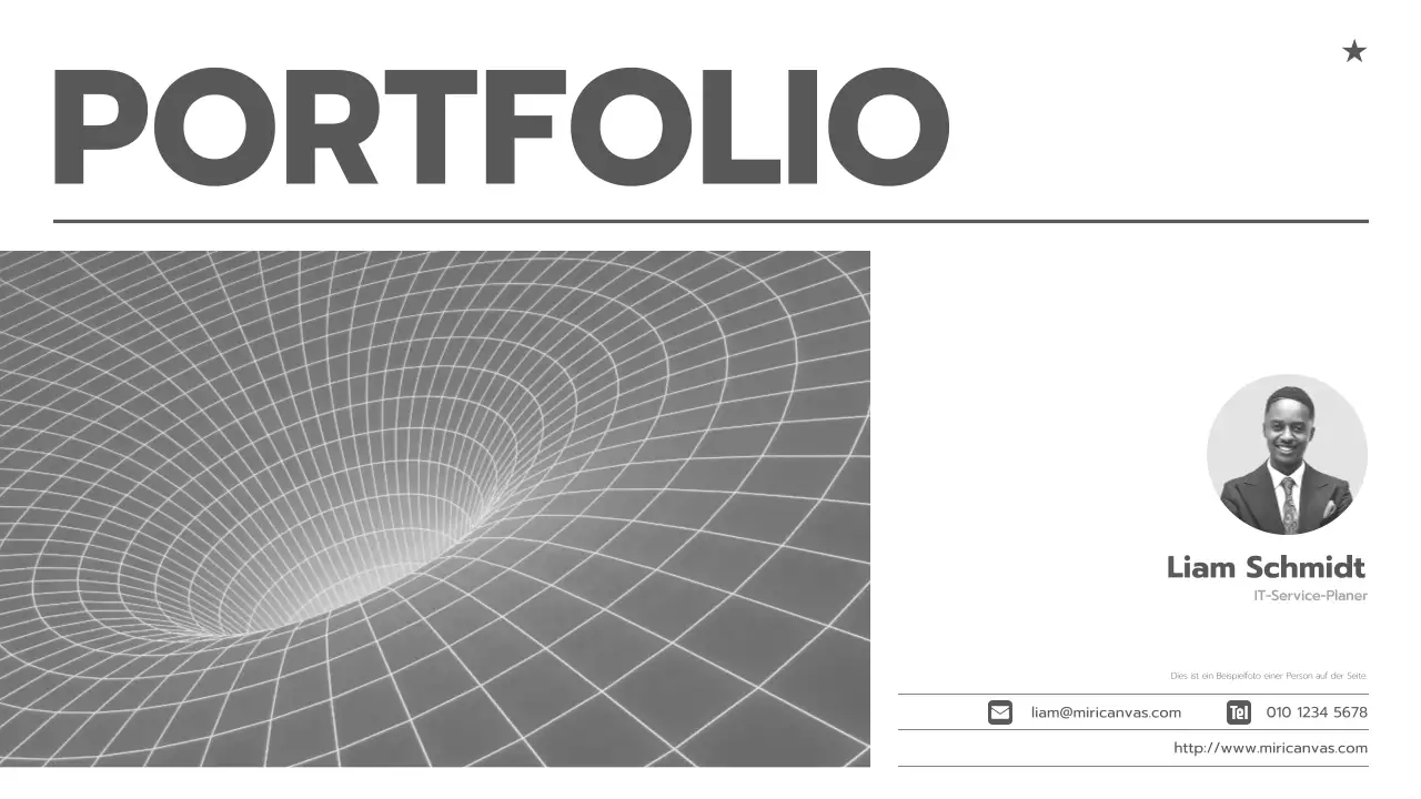 Eine saubere Planermappe mit einem schwarz-weißen Muster in Weiß und Grau
