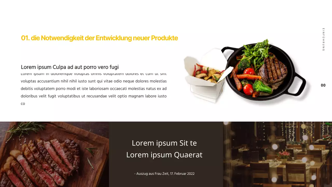 Vorlage eines Vorschlags zur Förderung eines neuen gelben und braunen Produkts