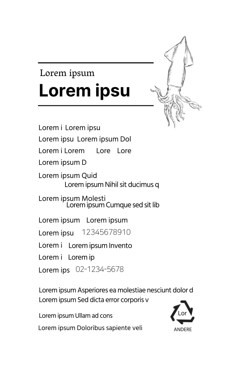 Weiße Illustration einfaches Meeresfrüchte-Etikett