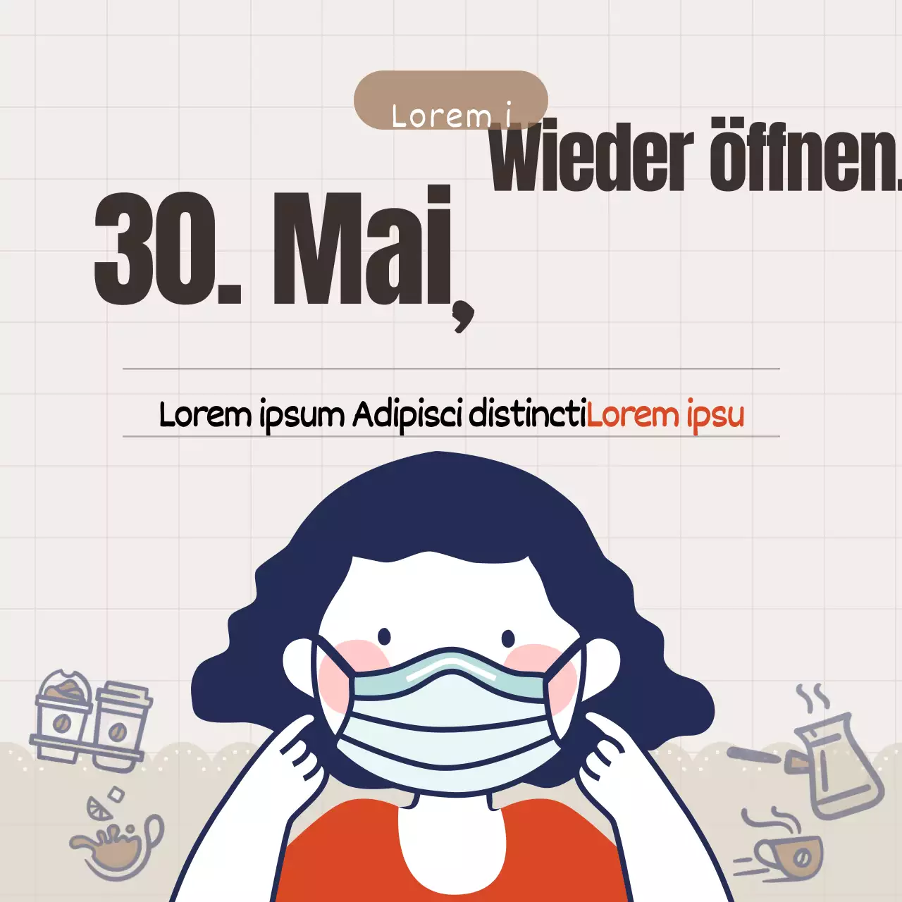 Corona Geschäftsanzeige