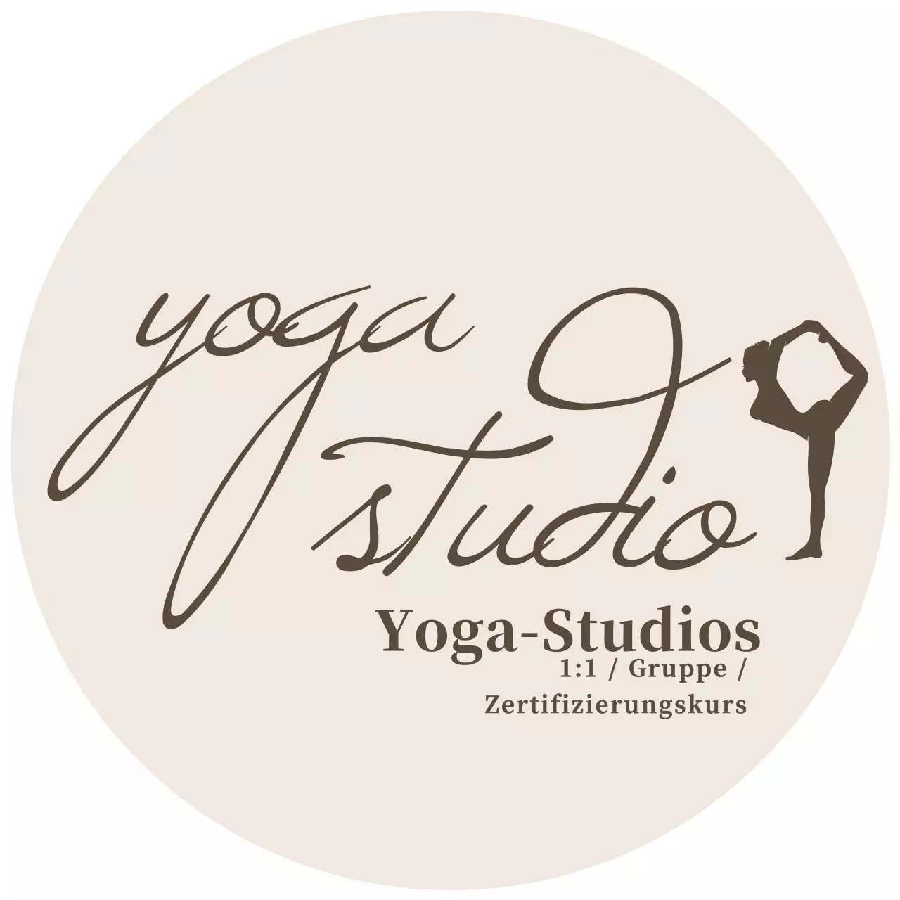 Einfache beigefarbene Yoga-Studio-Werbe-Ökotasche