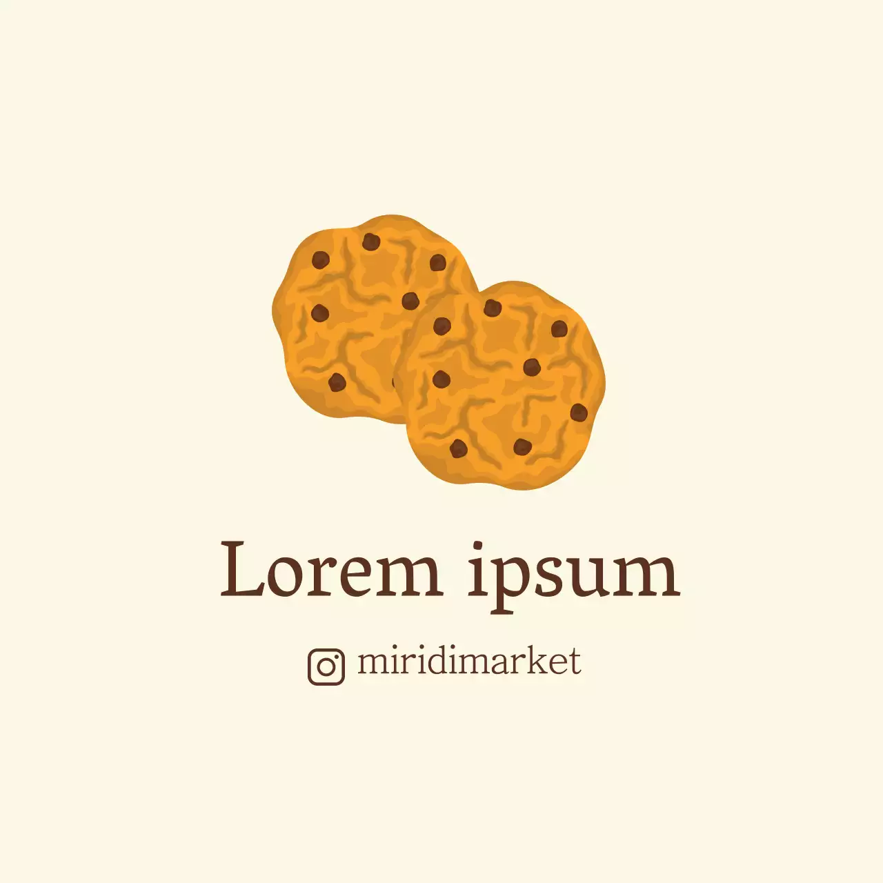 Weiße Illustration sauber Café Schokolade Chip Cookie Förderung