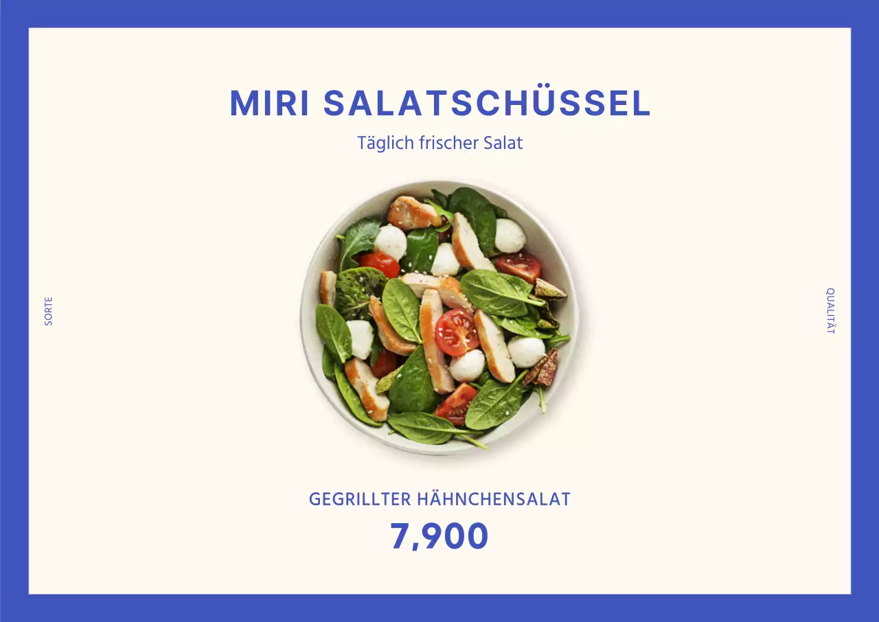 Blauer Salat Street Poster