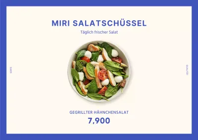 Blauer Salat Street Poster