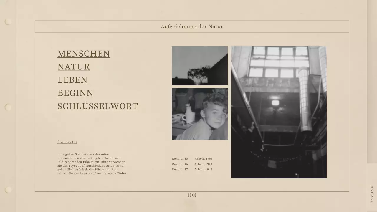 Ein beigefarbenes Retro-Fotobuch im Vintage-Look