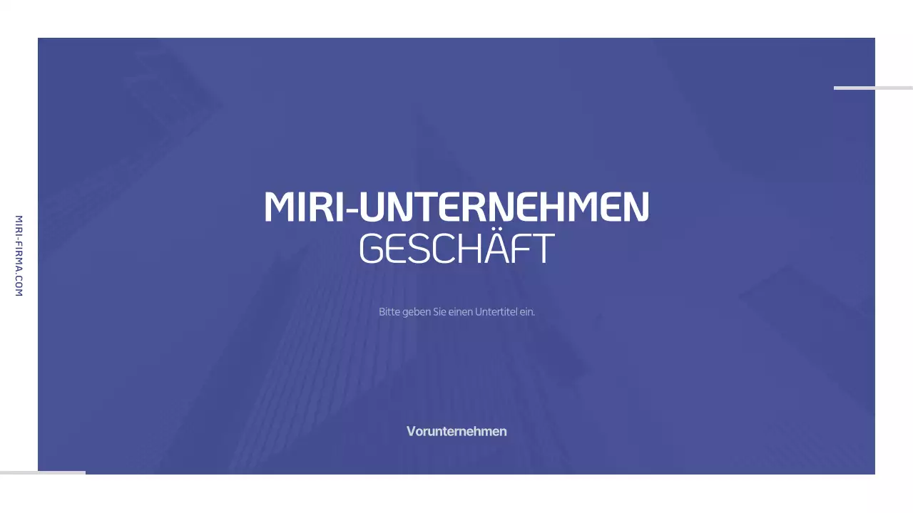 Ein einfaches Unternehmensprofil in Marineblau und Grau