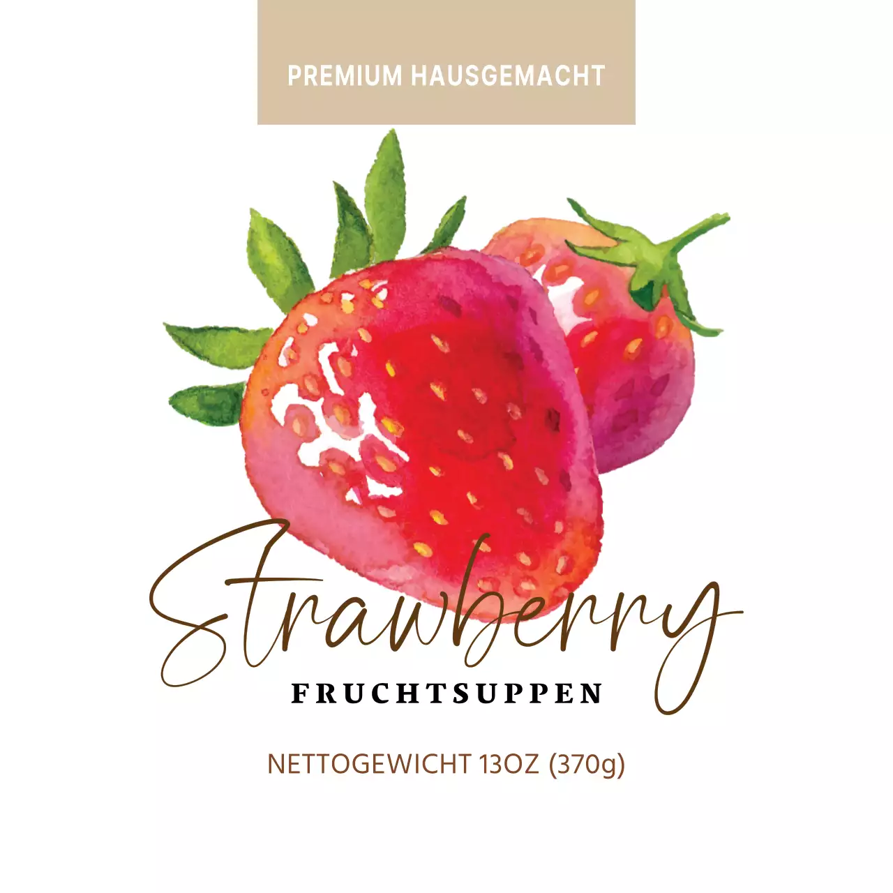 Weißer Erdbeersirup