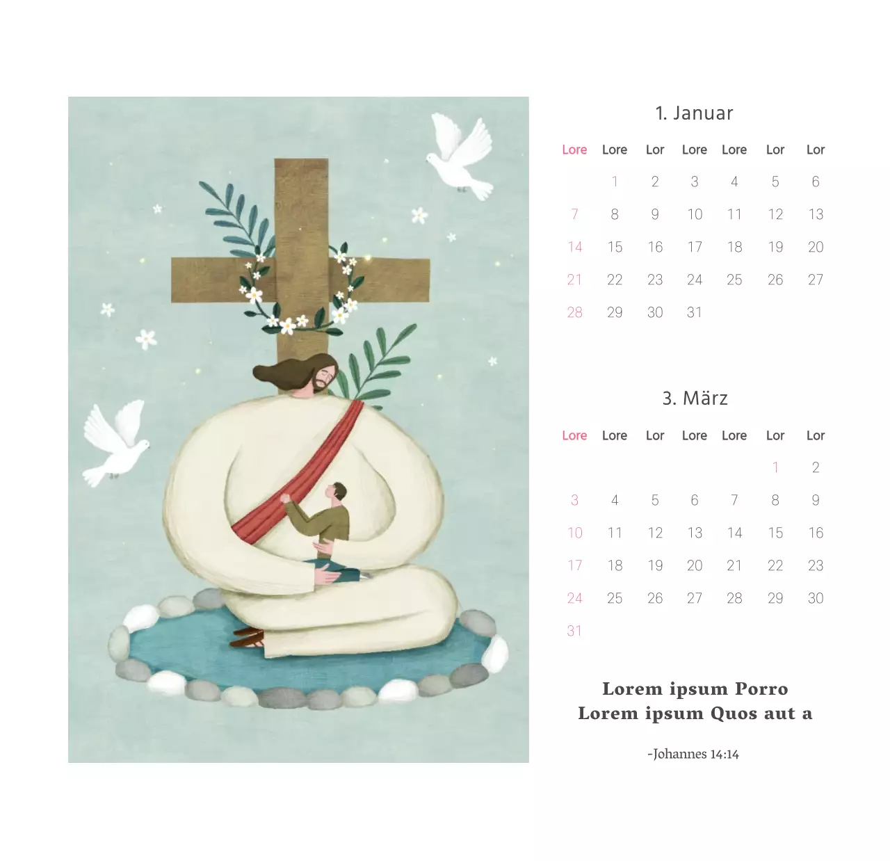  Illustration der Kirche Tischkalender der Kirche