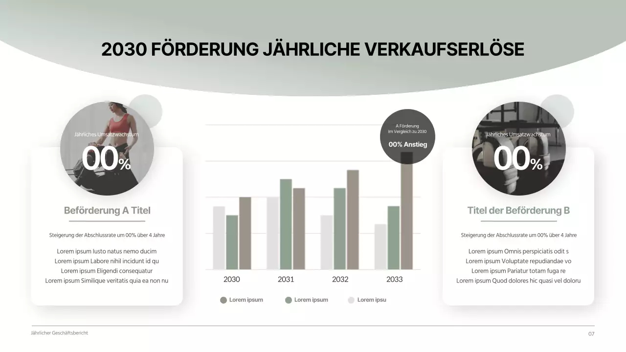 Ruhiger und sauberer Geschäftsbericht eines Gesundheitsunternehmens in dunklen Grüntönen