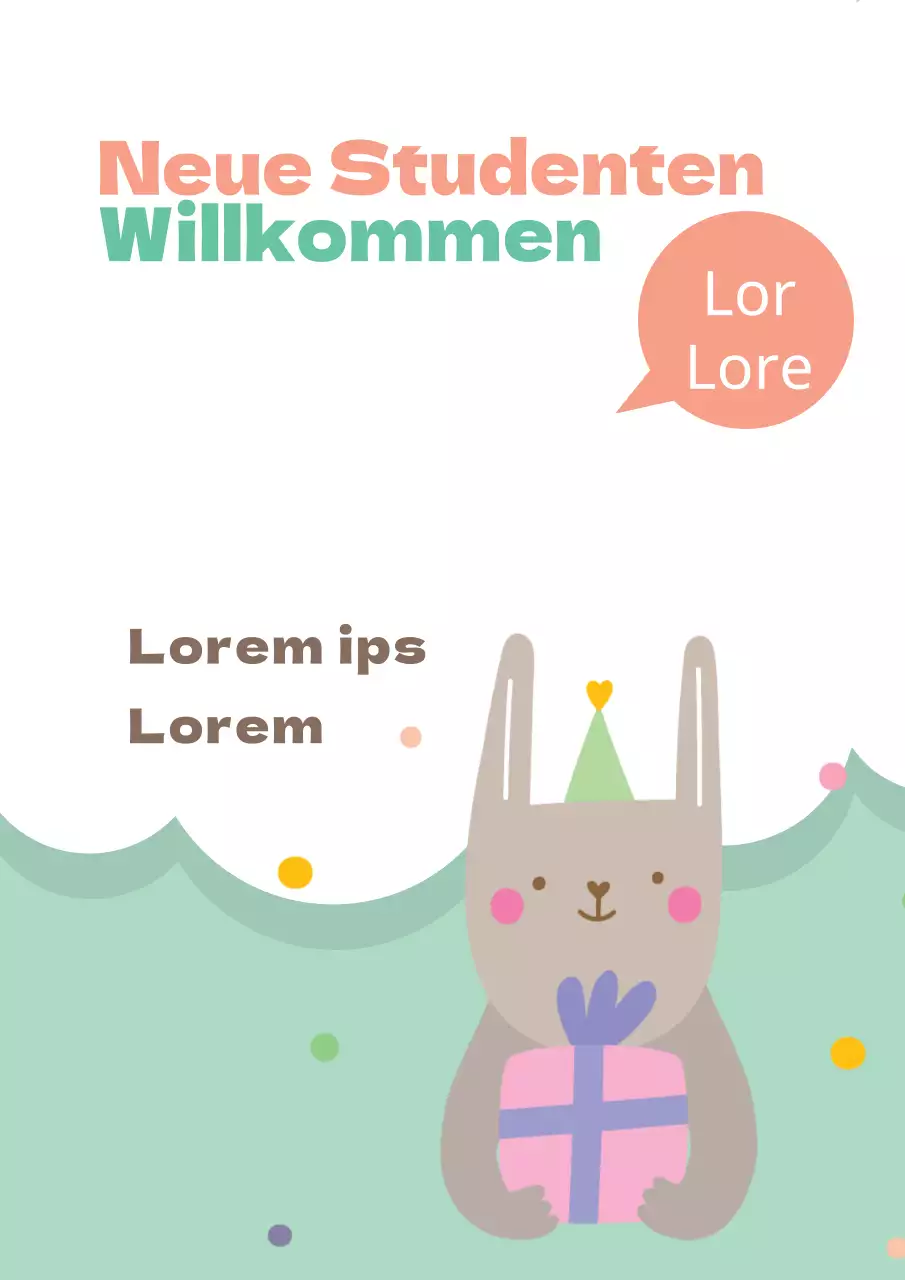 Willkommen für neue Studenten