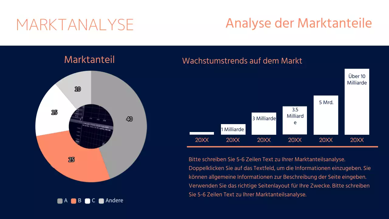 Ein navy, fett und sauber Geschäftsplan