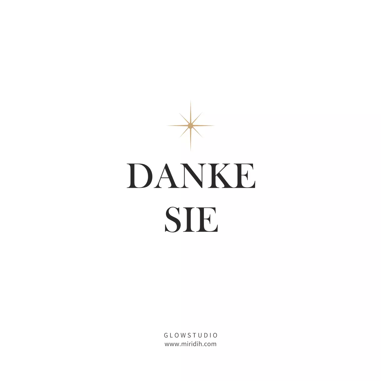 Edle Dankeskarte Postkarte in grau