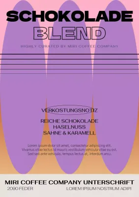 Grafik Kaffeebohnen in Mauve