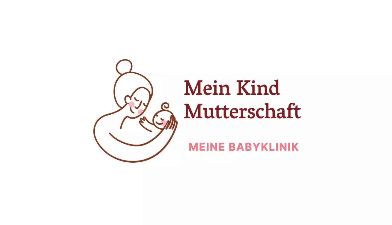 Saubere Mutterschaft Krankenhaus Visitenkarte mit rosa Illustration
