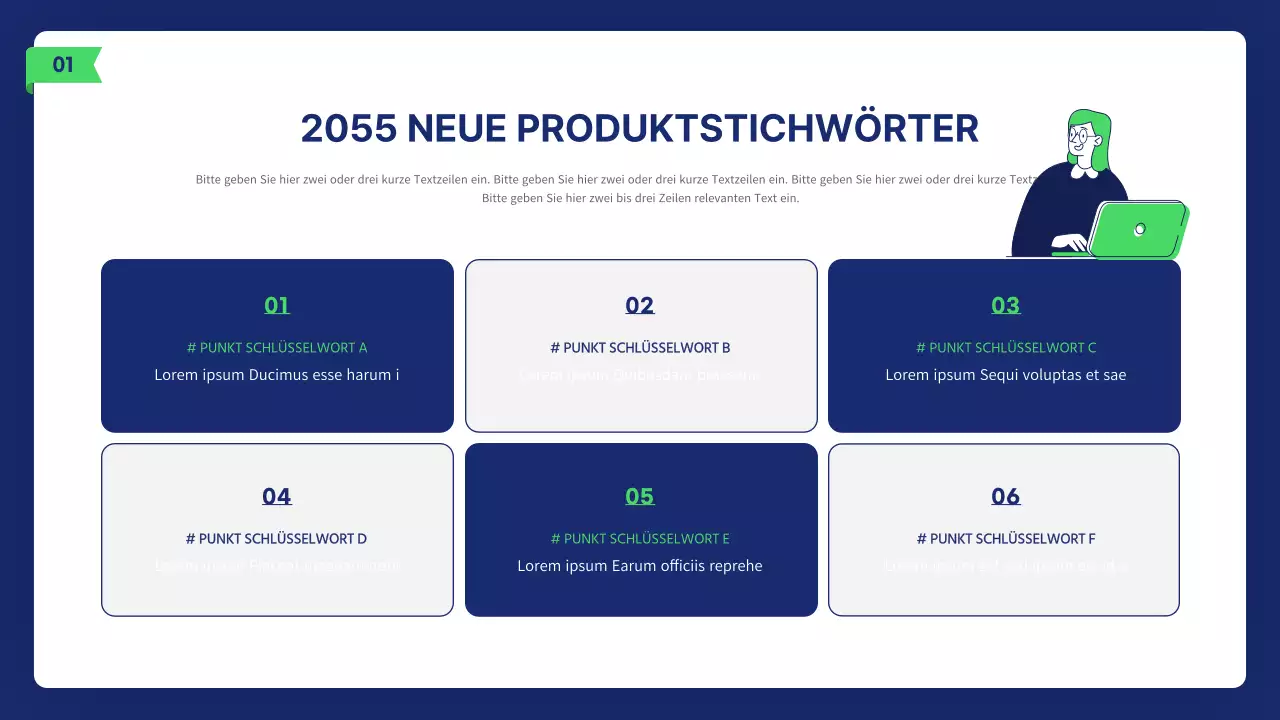 Sauberer Business-Illustrationsbericht in Marineblau