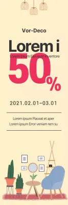 Orangefarbene Illustration Saubere Innenräume Förderung einer Verkaufsveranstaltung