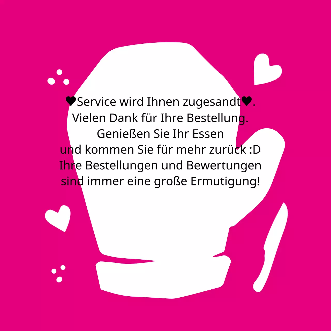 Dankeschön-Aufkleber für die Lieferung