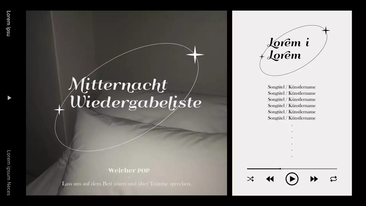 Schwarz-weiß-beige Vintage-inspirierte Wiedergabeliste YouTube-Miniaturansicht