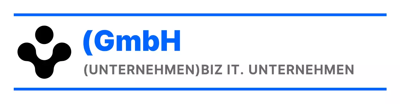 Einfaches, klares, symbolträchtiges Willkommenspaket mit Logo in Blau und Schwarz