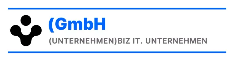 Einfaches, klares, symbolträchtiges Willkommenspaket mit Logo in Blau und Schwarz
