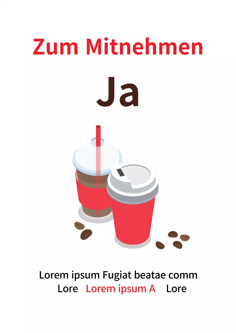 Takeaway im einfachen Stil