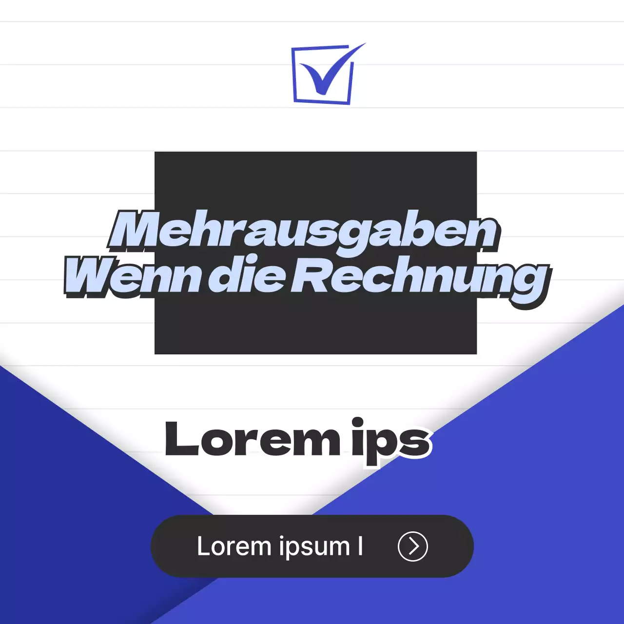 Blauer und schwarzer Gesetzentwurf für Mehrausgaben