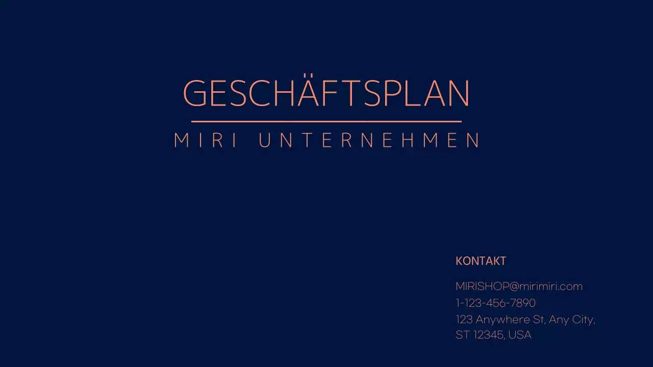 Ein navy, fett und sauber Geschäftsplan