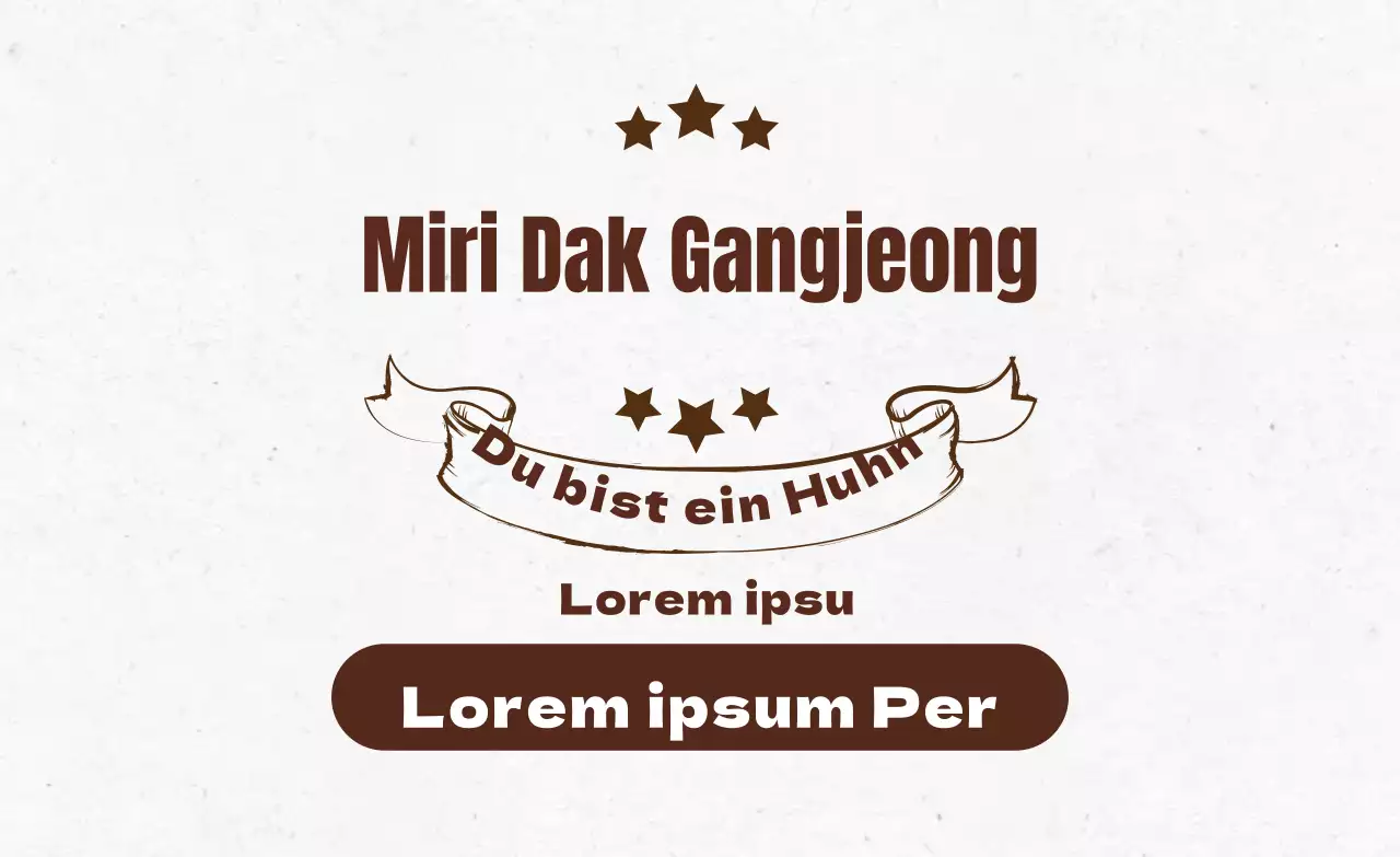 Werben Sie für ein Vintage-Restaurant mit brauner Schrift.