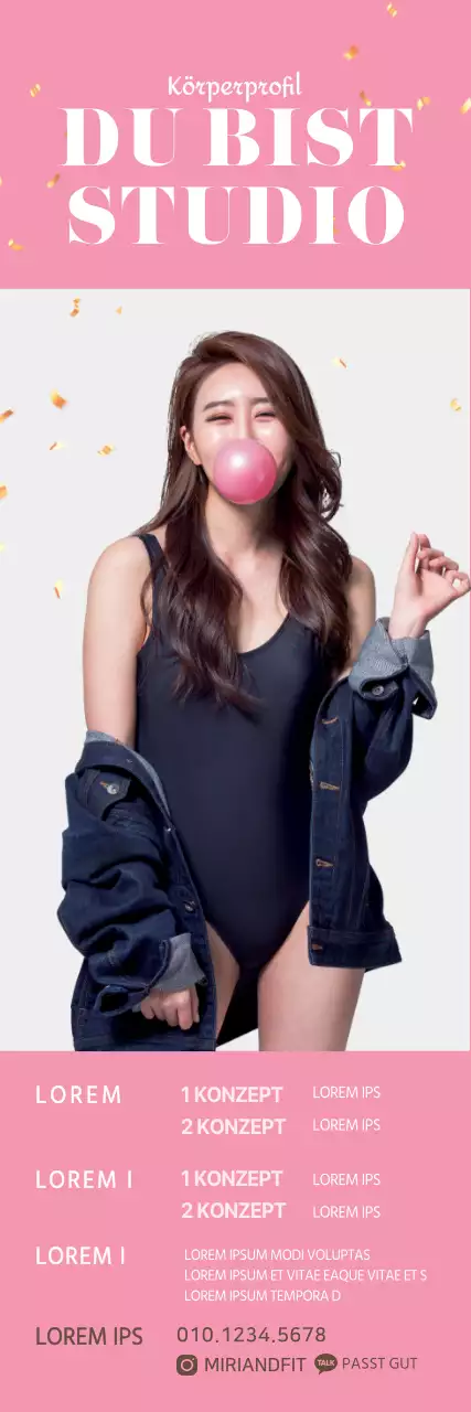 rosa einfaches Bildemphasis Körperprofil Studio