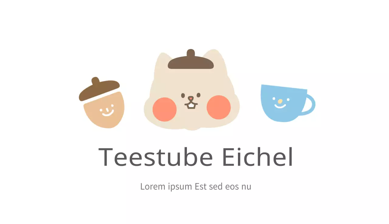 Weiße niedliche illustrierte gestempelte Visitenkarten für ein Cafe