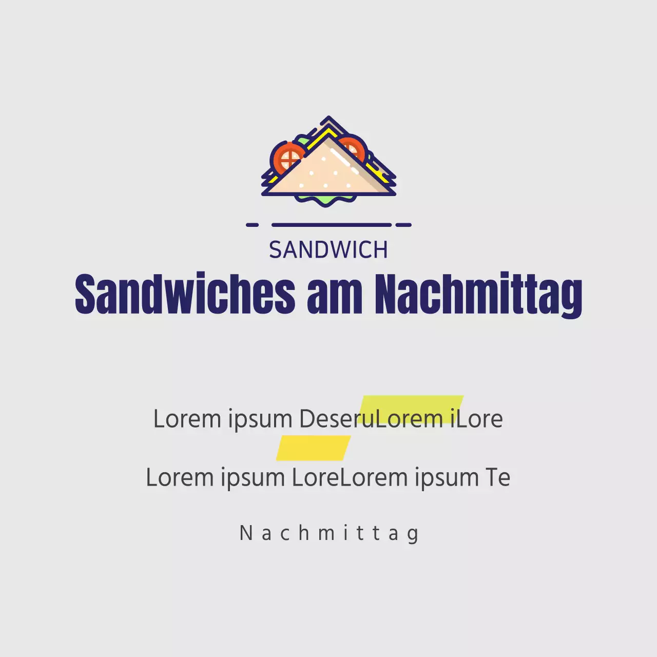 Sandwiches am Nachmittag