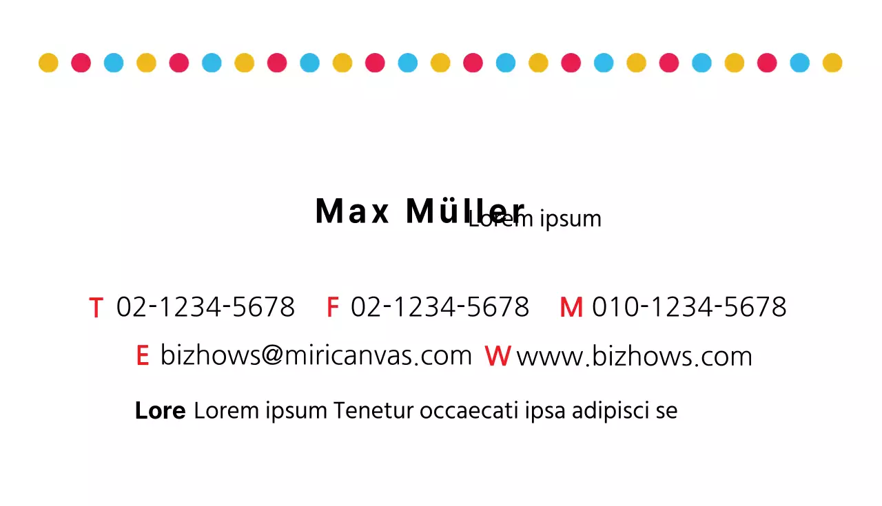 Regenbogenfarbene Visitenkarten