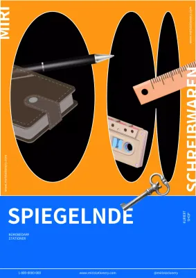 Orange-blaues modernes Briefpapier-Branding