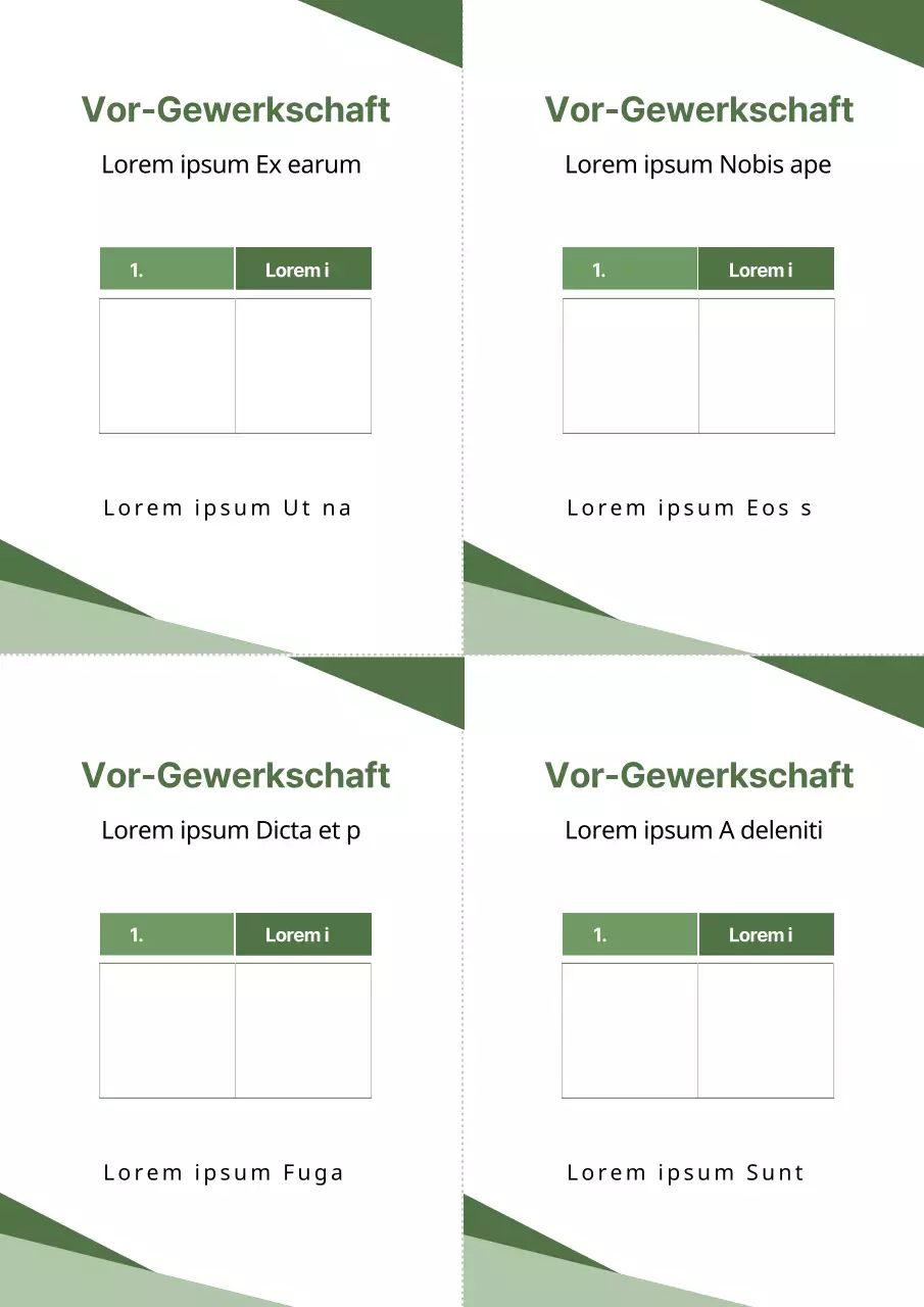 Grünes, sauberes Papier für die Wahl von Gewerkschaftsvertretern