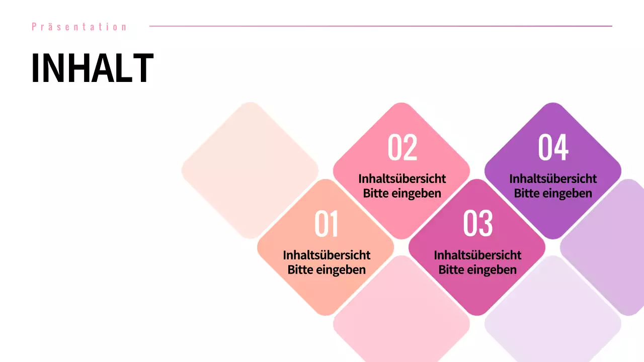 Präsentation verschiedener Layouts mit rosa Verlaufsgrafiken