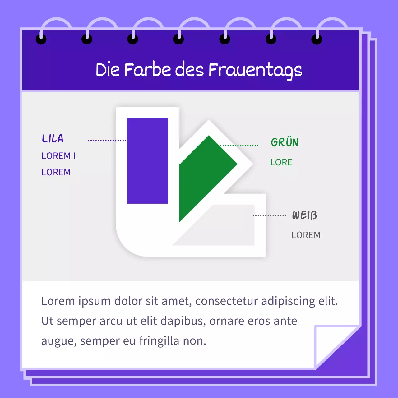 Lila Illustration von Frauen verschiedener Rassen zur Förderung des Internationalen Frauentags