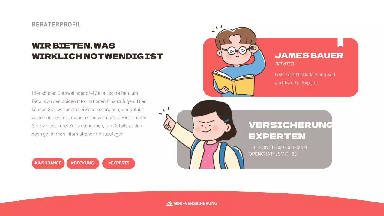 Niedlicher Versicherungsantrag für Kinder in Rosa