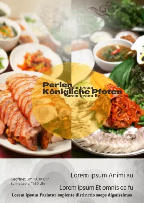 Einfacher, fotolastiger Restaurant-Flyer