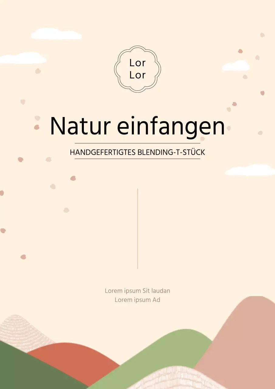 Niedliche Teehaus Werbeplakat mit Elfenbein Hintergrund