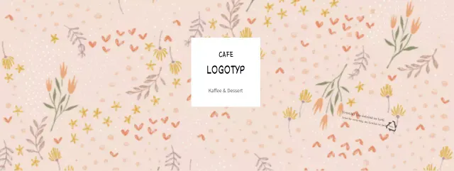 Beige illustriertes Blumenmuster