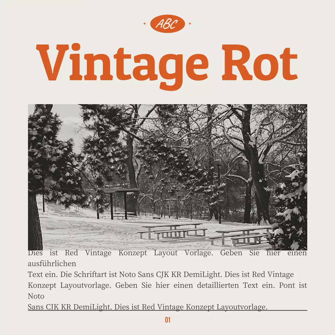 Mehrfarbiges, vom Vintage-Stil inspiriertes Layout-Paket