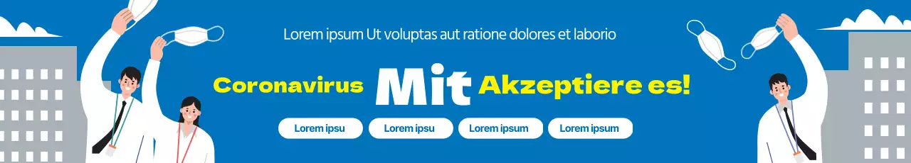 Blaue Illustration saubere Korona