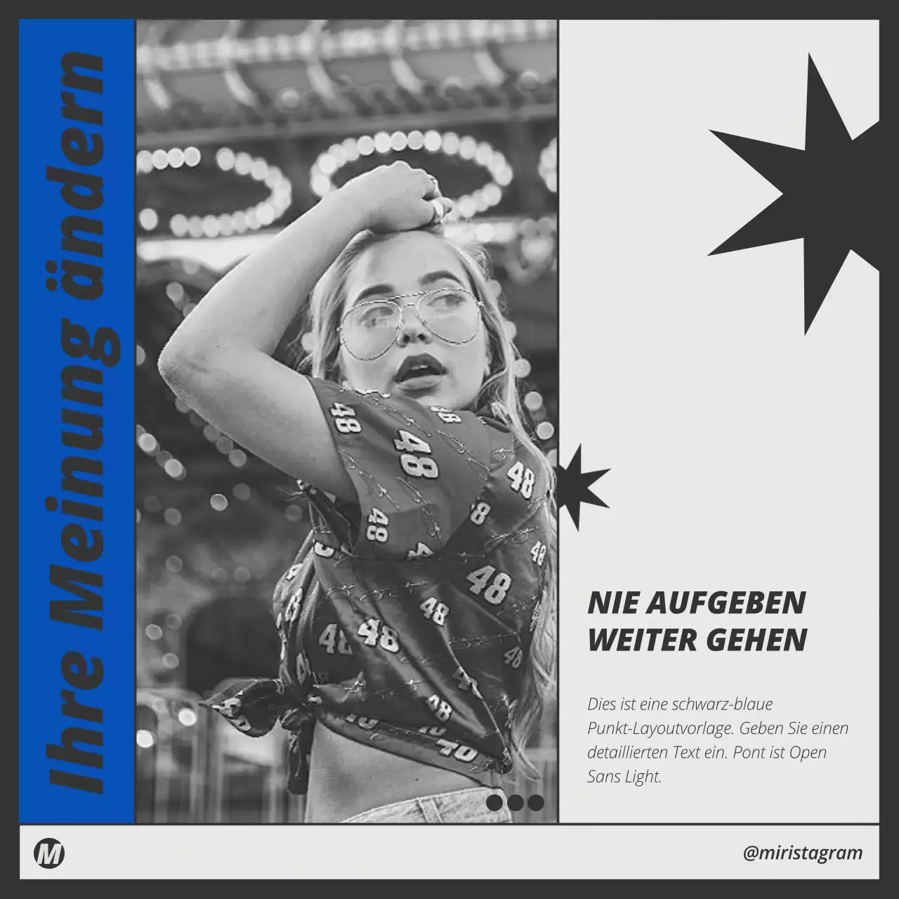 Ein angesagtes Konzept-Layout-Paket in Blau und Schwarz