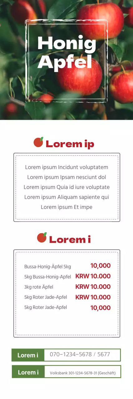 Mit Honig gesüßte Äpfel