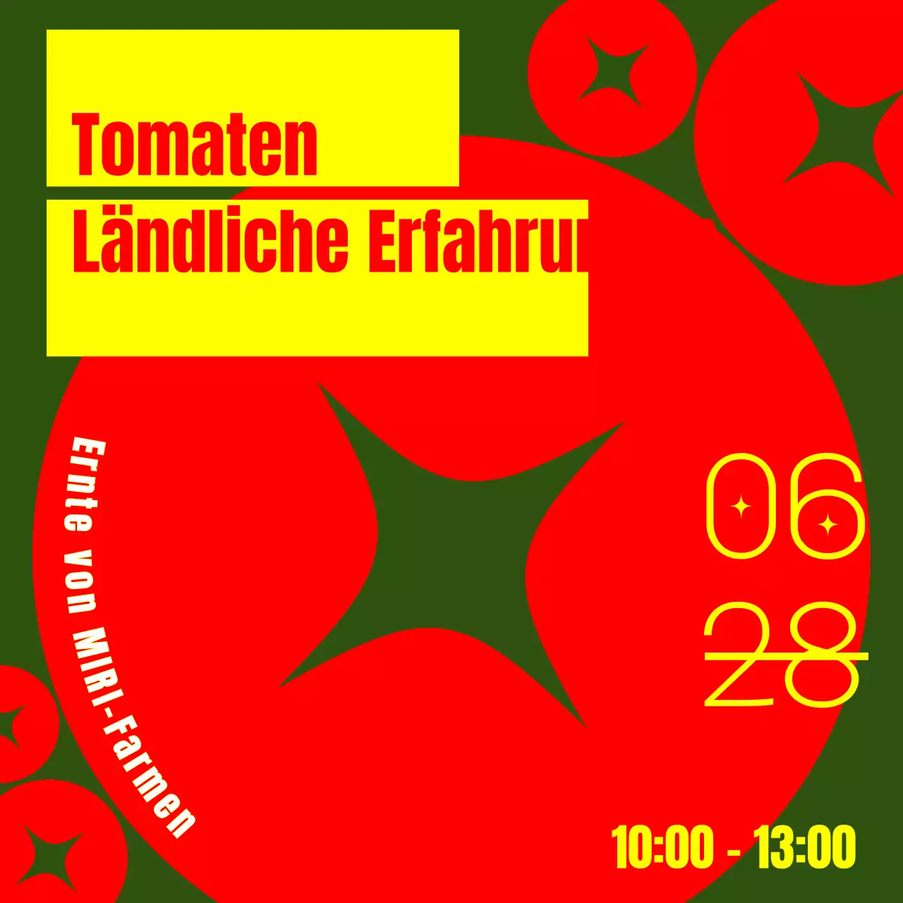 Ländliche Erfahrungen mit einfachen roten und grünen Tomaten fördern