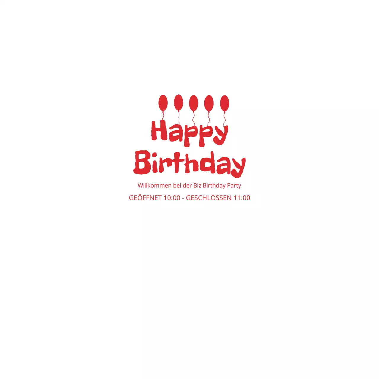 Biz-Geburtstagsfeier