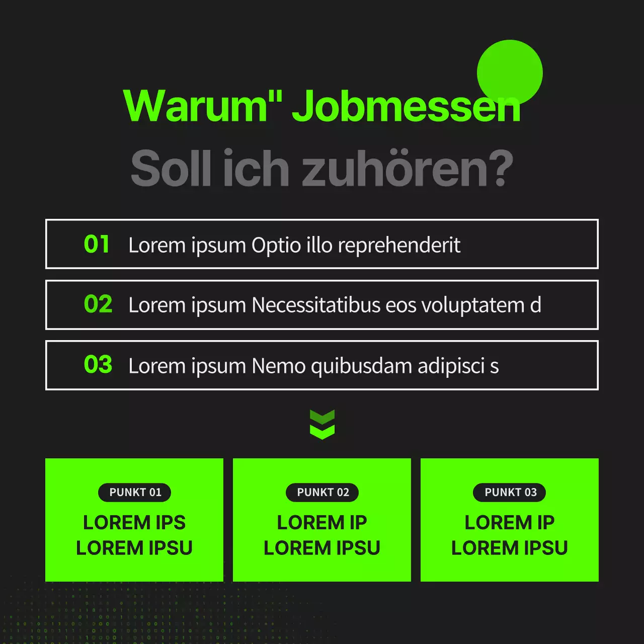 Online-Stellenausschreibungen in Schwarz und fluoreszierenden Farben