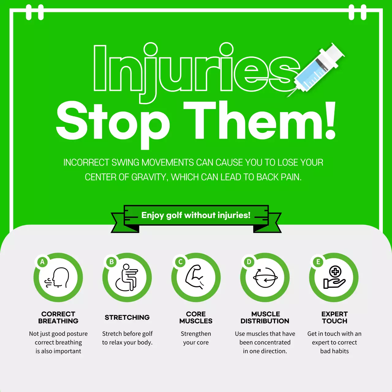 Green Modern Golf Guide Instagram Carousel