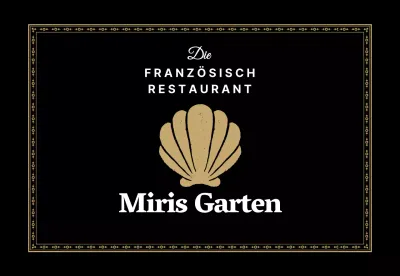 Ein französisches Restaurant mit goldenem Zierrahmen